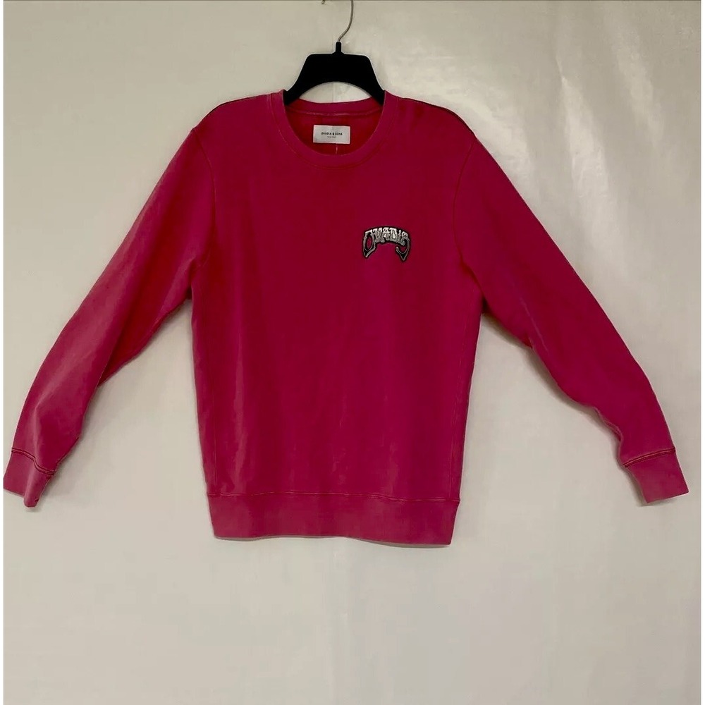 Ovadia & Sons Men's Sweater Sweatshirt Crewneck Pullover Pink Sz S SMRP $240 NWT